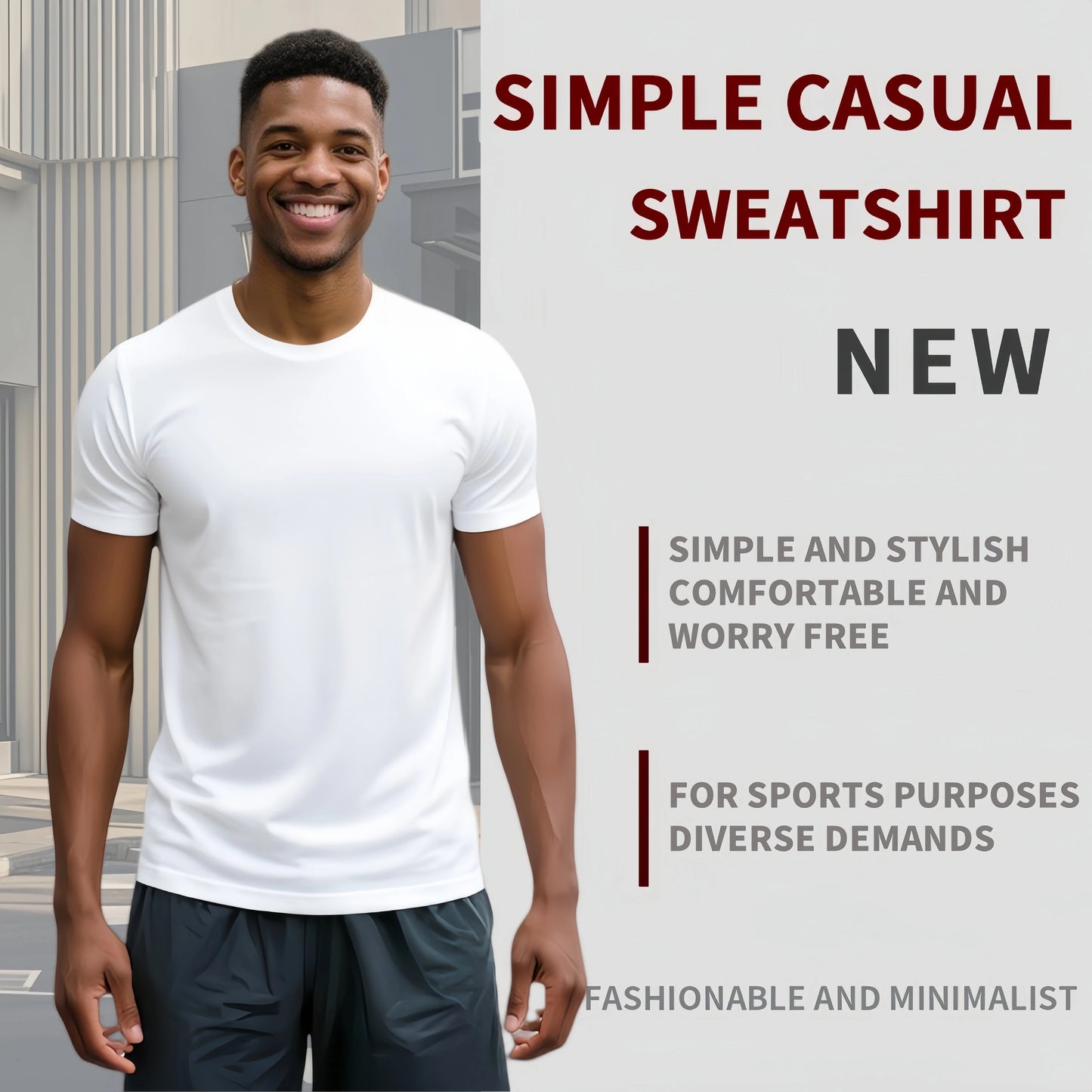 Men's Sport Short Sleeve Round Neck Tee Pack