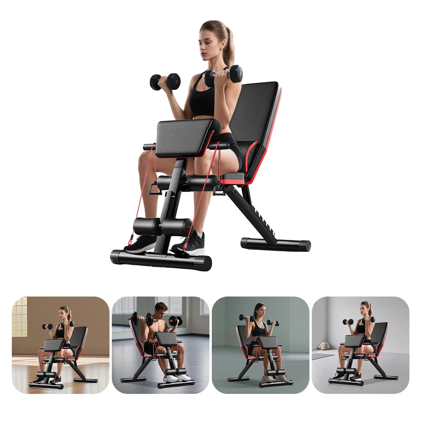 Adjustable Fitness Bench For Strength Training And Abdominal Workouts