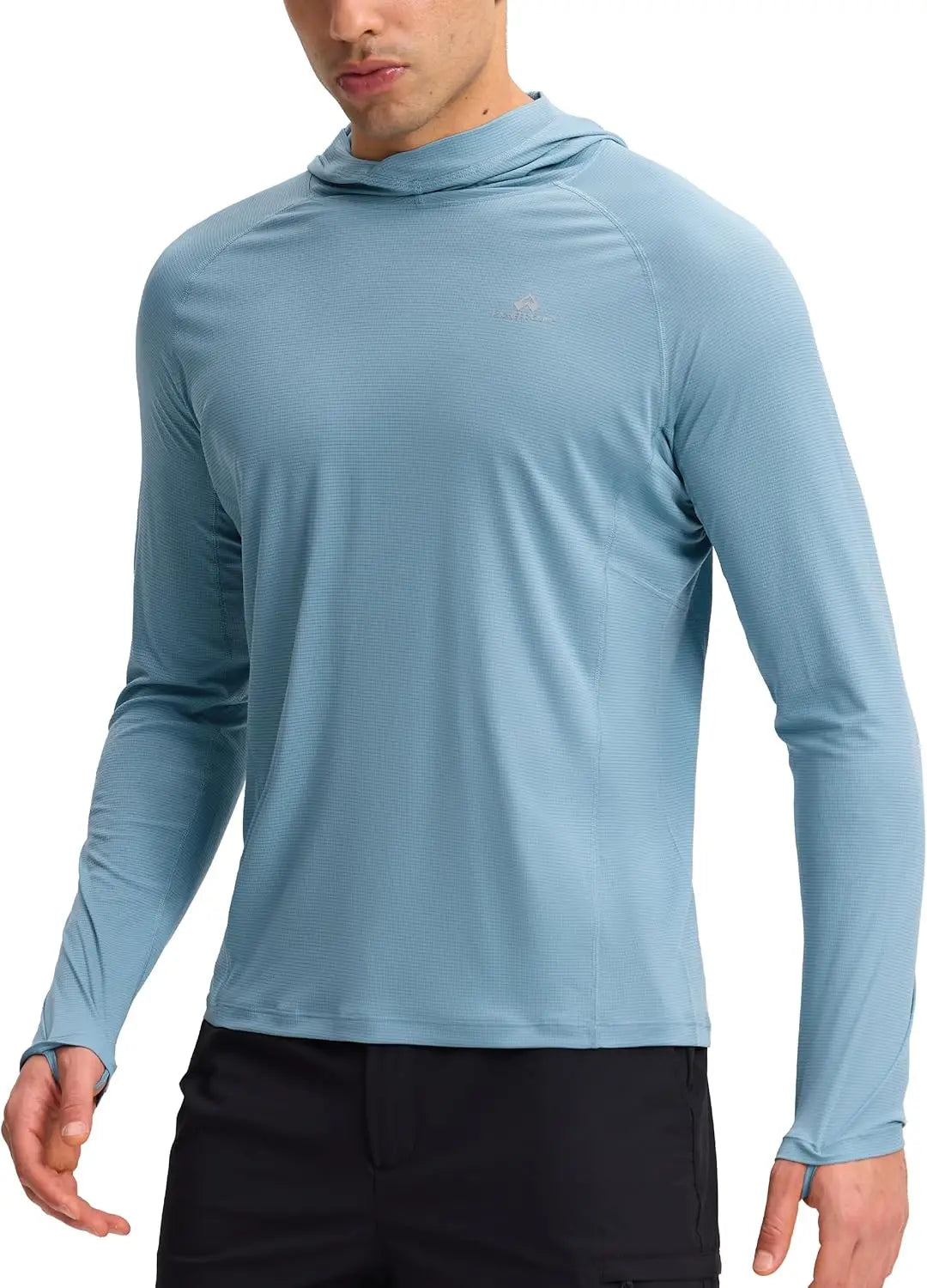 Pioneer Camp Sun Hoodie for Men Ultra Lightweight Long Sleeve Sun Protection Hoodie Shirts Quick Dry Hiking Fishing Running