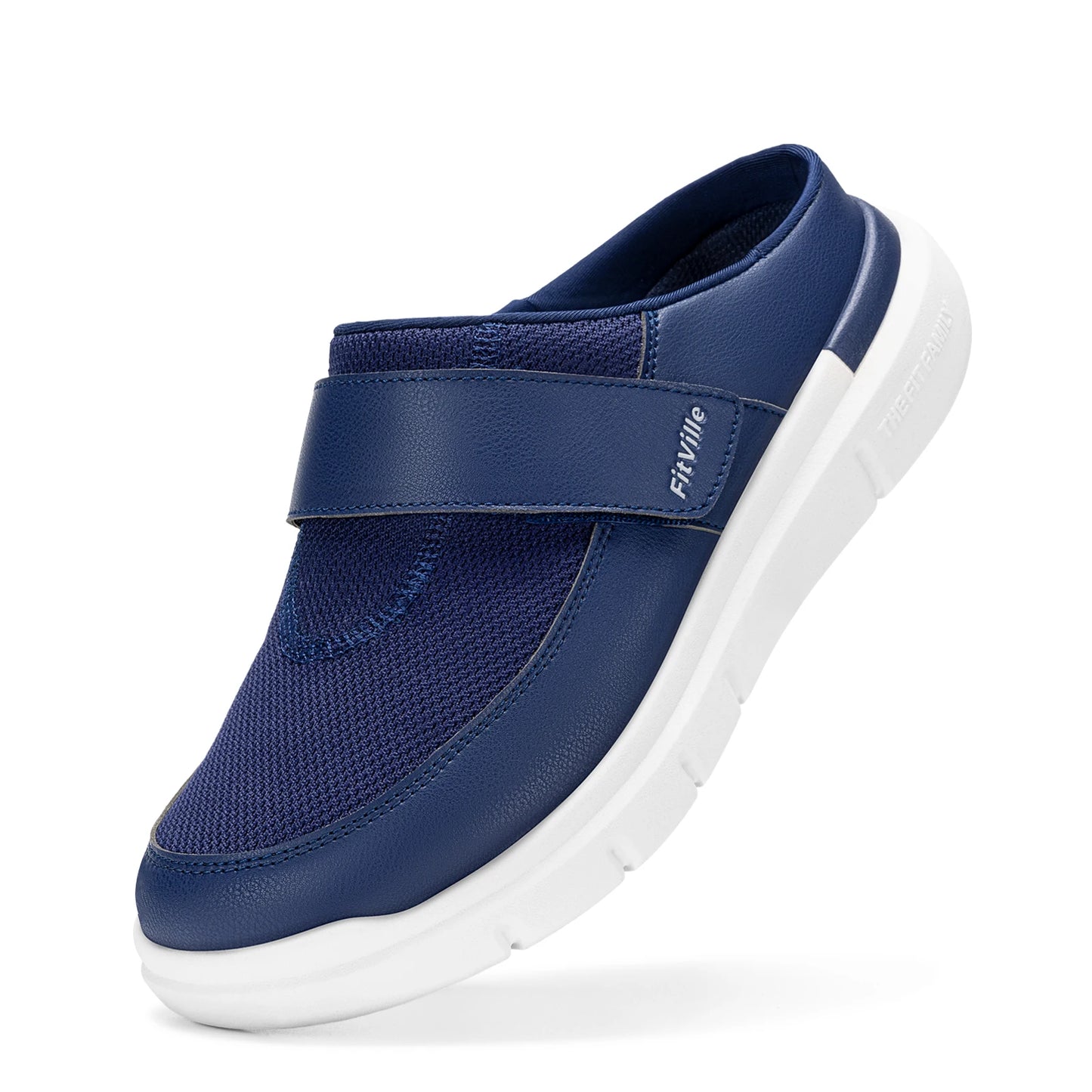 Fitville Diabetic Wide Fit Slippers Mens Adjustable Walking Shoes