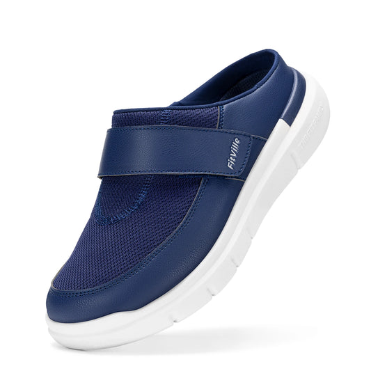 Fitville Diabetic Wide Fit Slippers Mens Adjustable Walking Shoes