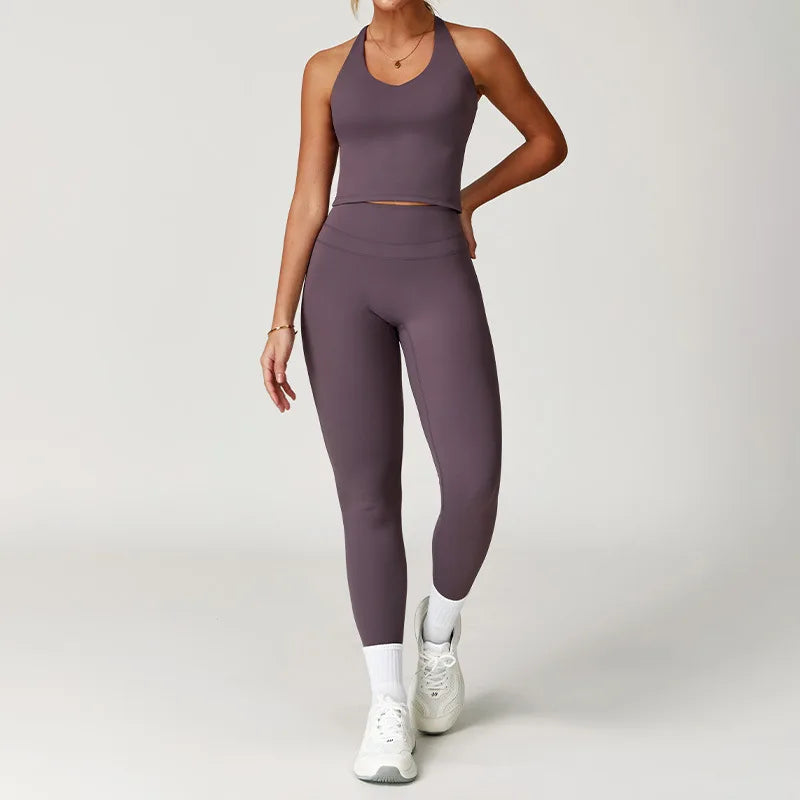 Women's Yoga Set Fitness Tracksuit With Sports Bra And Leggings