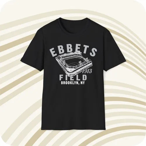 Ebbets Field Classic Baseball T Shirt Brooklyn Dodgers