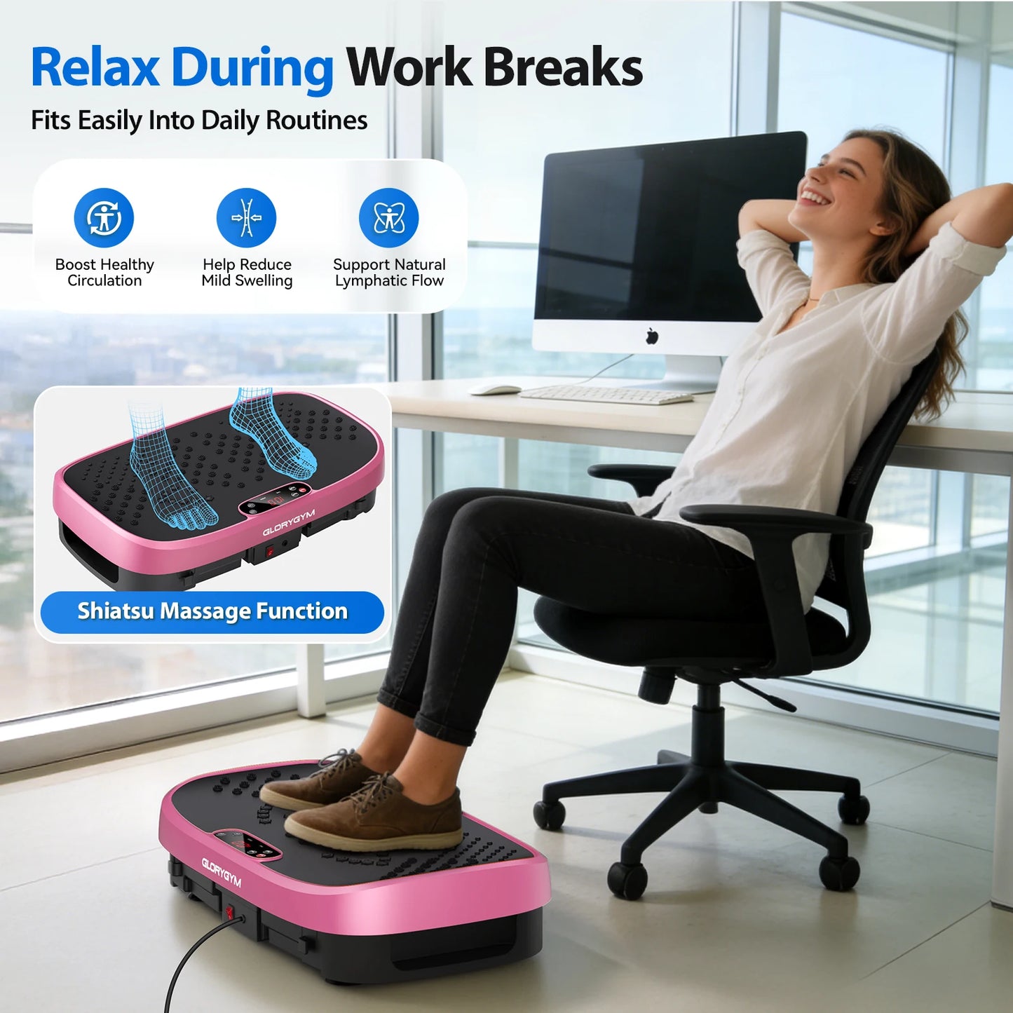 Magnetic Vibration Plate Exercise Machine For Home Gym Fat Burning