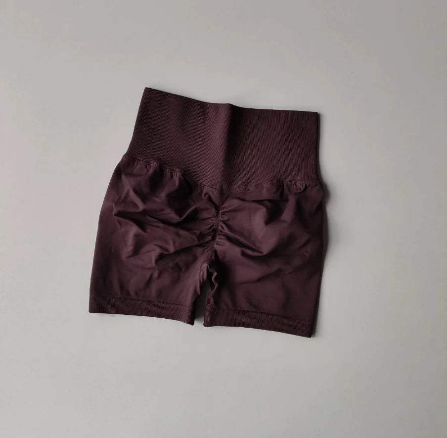 SKINOFSKIN Peach Hip Lifting Sports Shorts Women High Waist