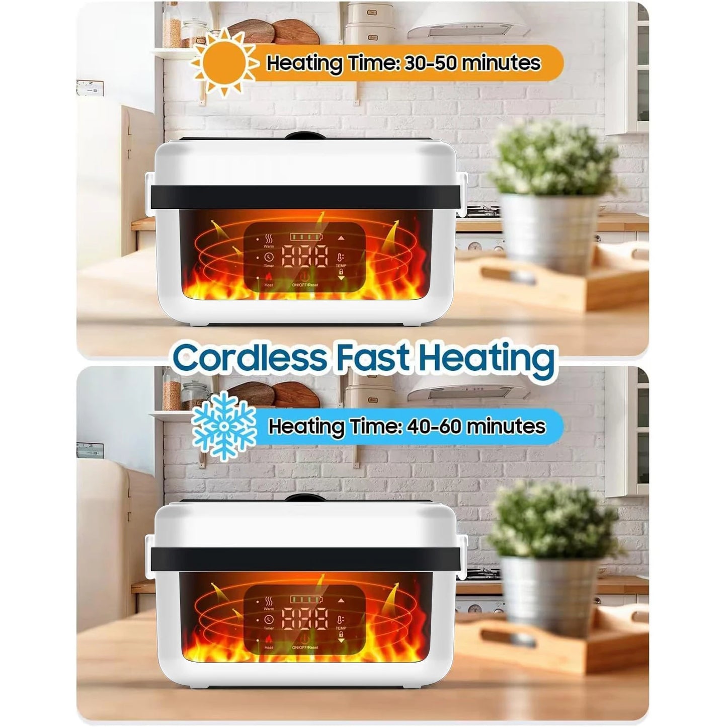Rechargeable 8000mAh Heated Insulated Lunch Box Portable Warmer With Bag