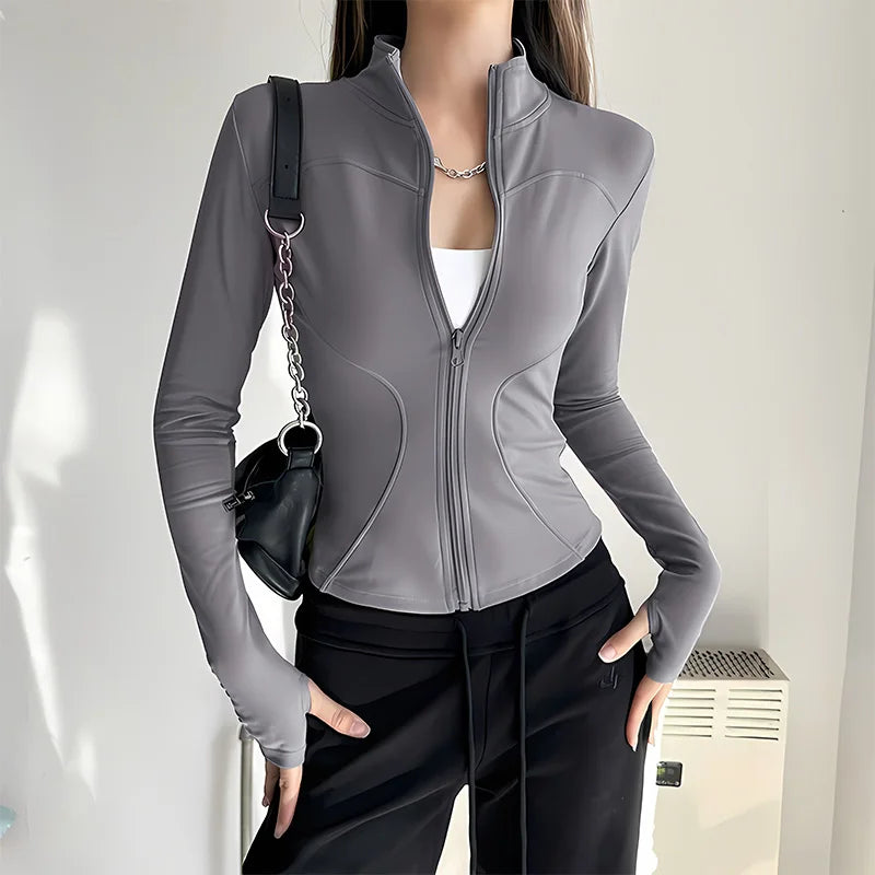 Pilates Quick Dry Athletic Jacket for Women Gym and Running