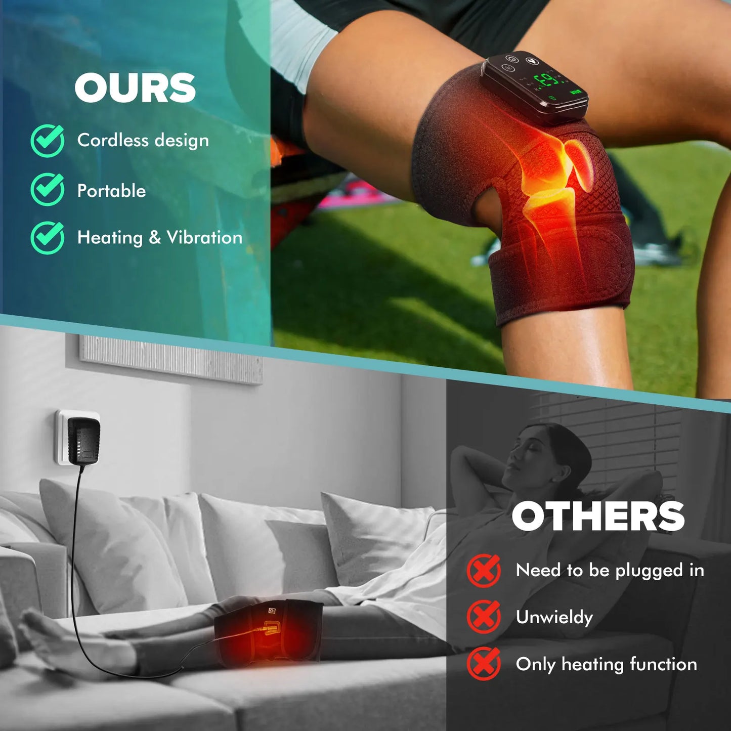 Hailicare Knee Heating Massager For Joint Physiotherapy And Pain Relief