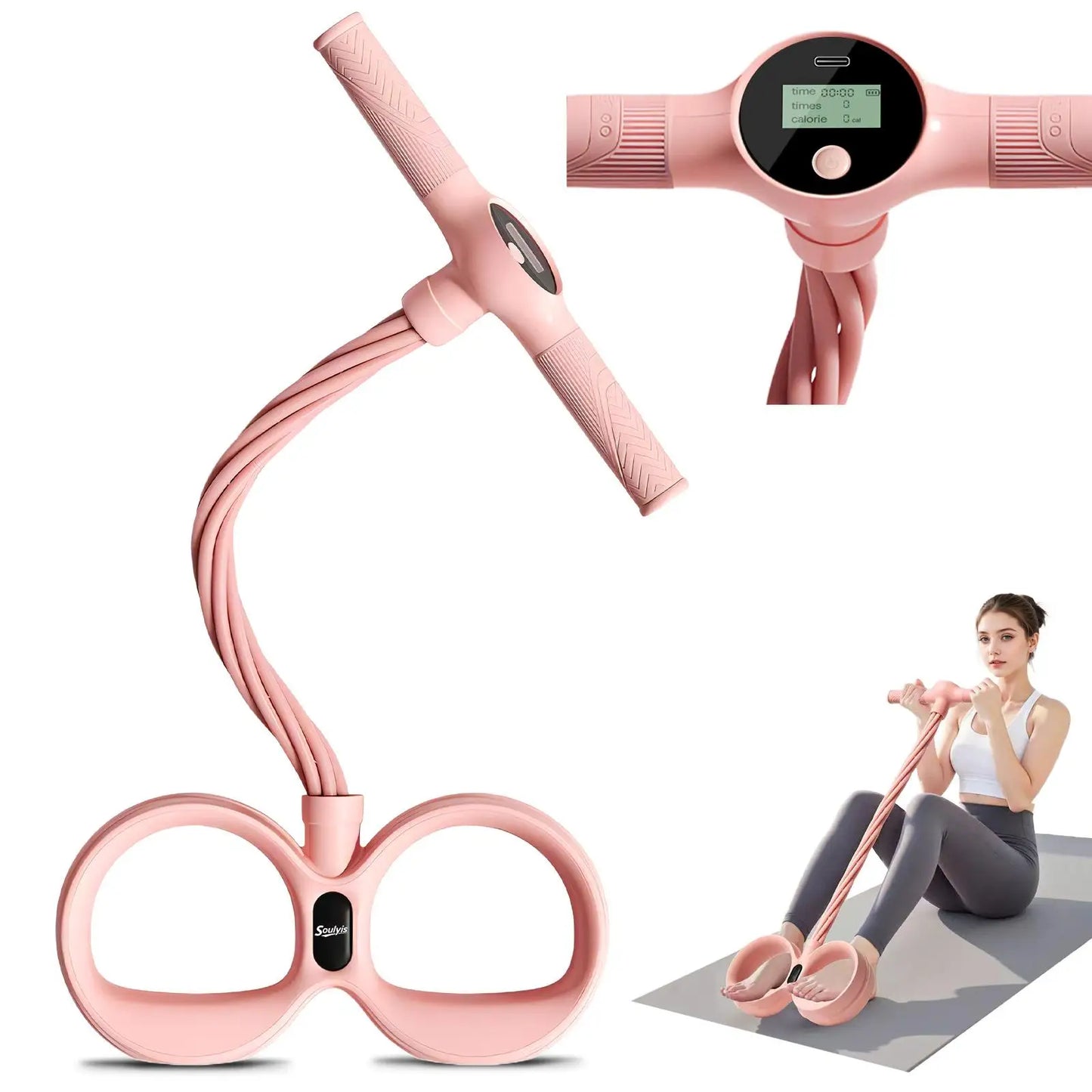 Multifunction Pedal Resistance Band Six Tube Full Body Workout