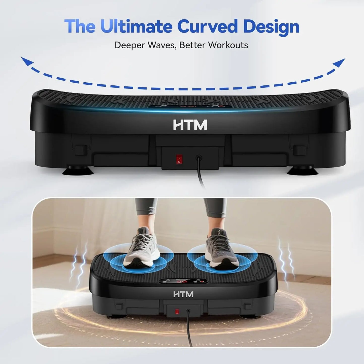 Vibration Plate Fitness Platform 120 Levels Silent Operation Non Slip