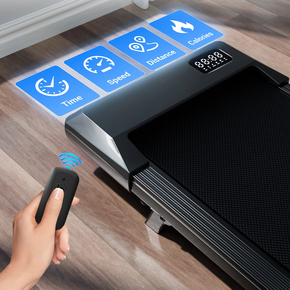 Superun Foldable Under Desk Treadmill 2.5 HP Quiet Walking Pad