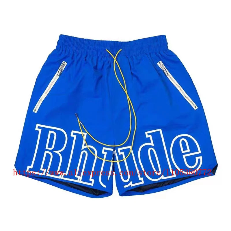 Men's Casual Shorts Elastic Waist Drawstring Zip Pocket Summer Street