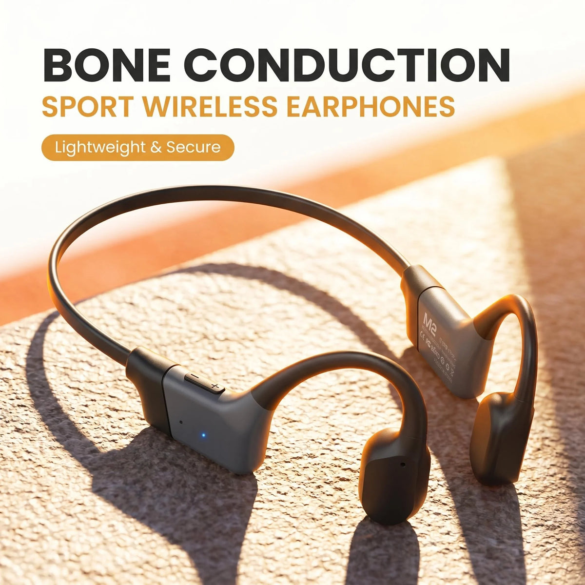 Bluetooth Bone Conduction Headphones With ENC Mic Long Battery Life