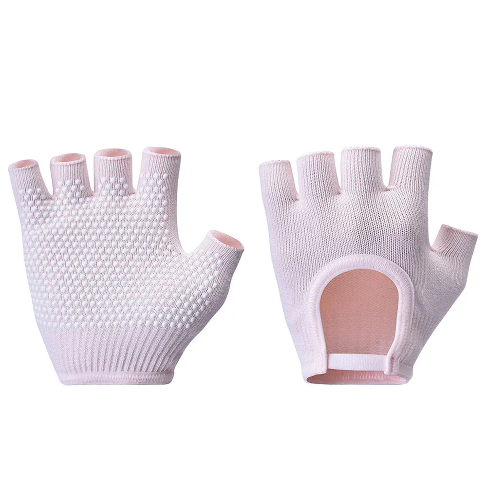1Pair Half Finger Yoga Antislip Gloves Women Pilates Warm Cycling Gloves Multicolor Yoga Gloves Fitness Aerial Yoga Accessory