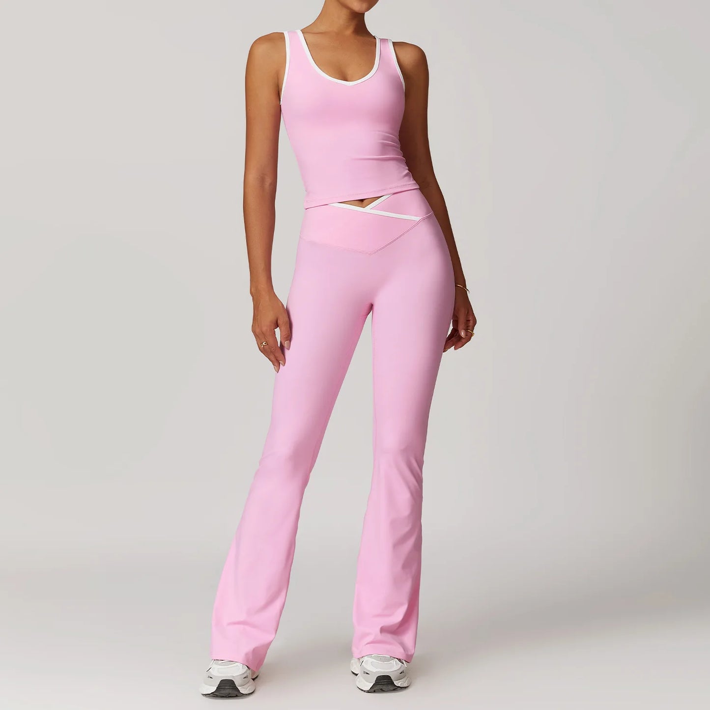 Yoga Set 2 Piece Women High Waist Leggings Sports Bra