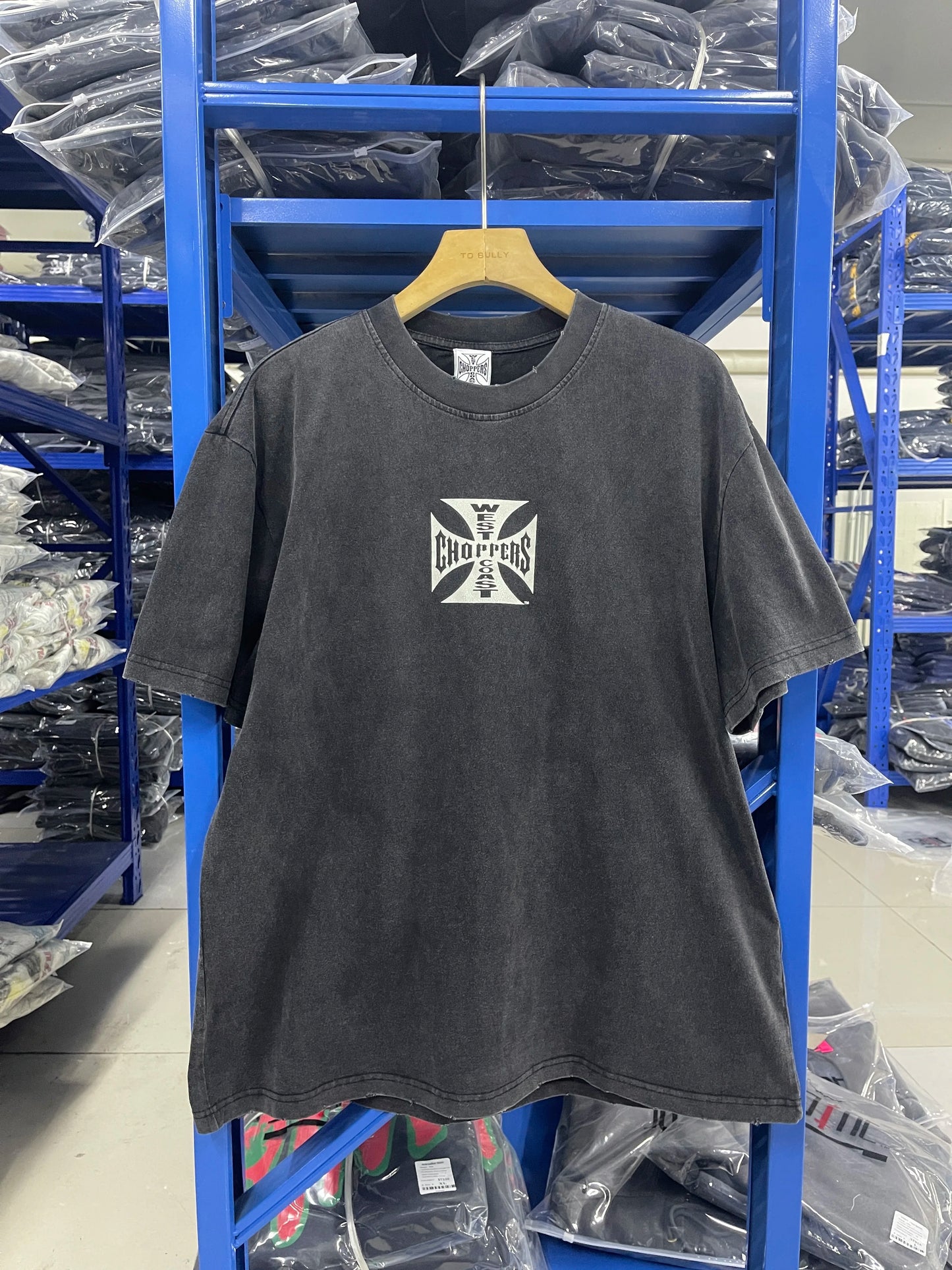 New fashion Y2K West Coast Choppers 26SS 1972 Retro Modified Car Printed Water Washed Vintage Men's Loose T-shirt Large Top