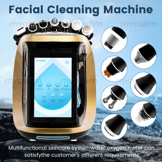 EMSZERO Ice Blue Terrazzo 7 In 1 Hydra Facial Machine