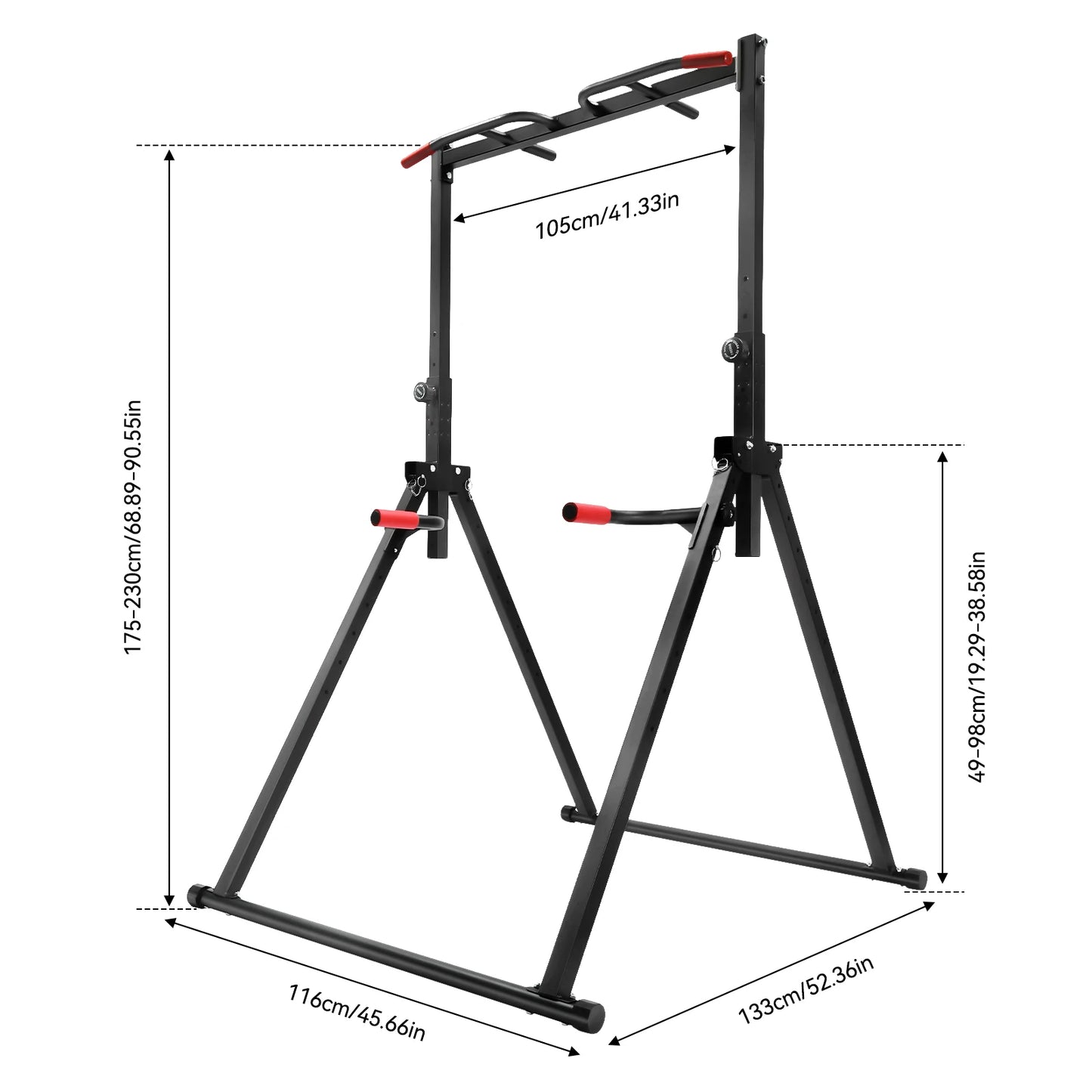 Adjustable Foldable Pull Up Bar for Home Gym 200kg Capacity