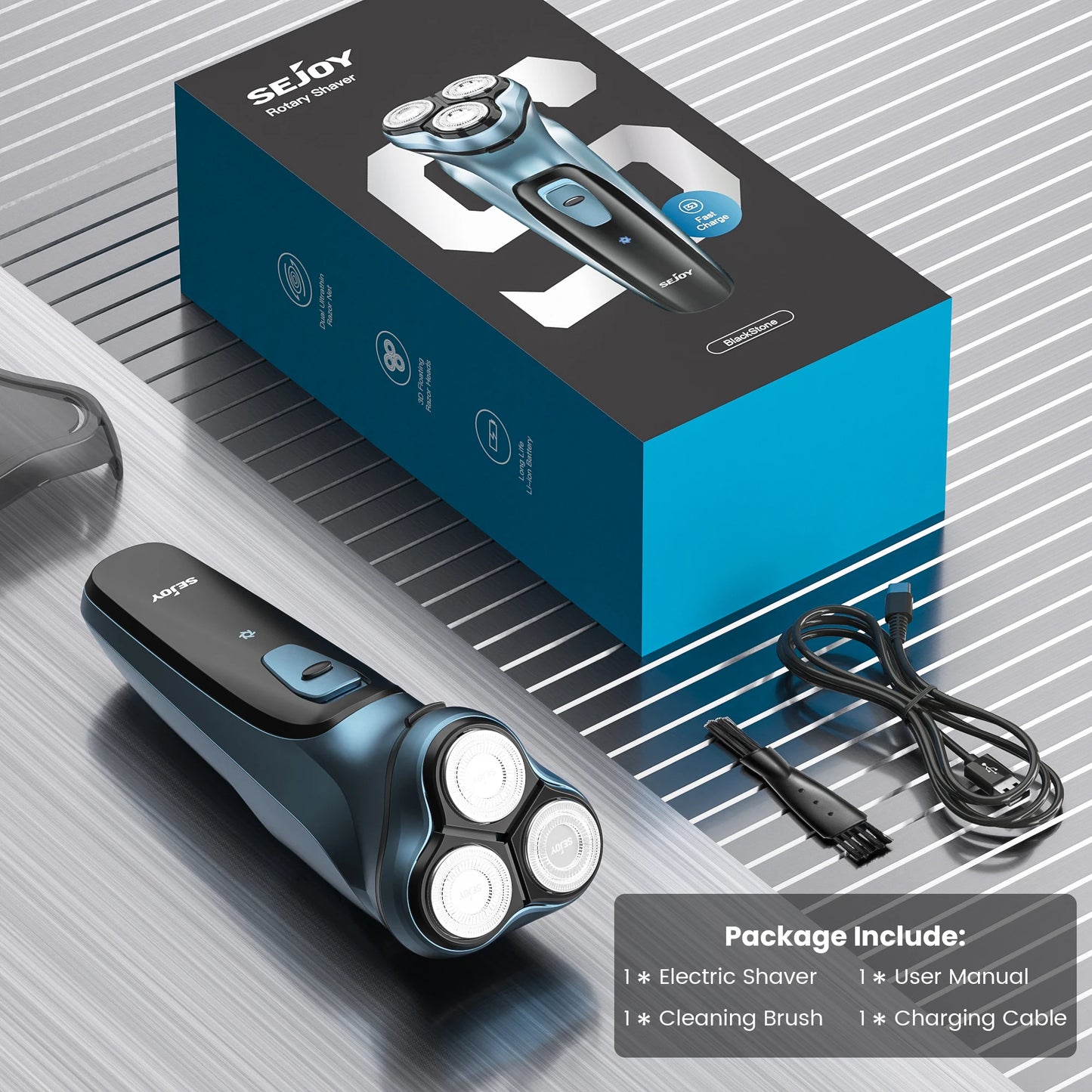 SEJOY BLASTO1 Electric Shaver For Men Rechargeable Beard Trimmer
