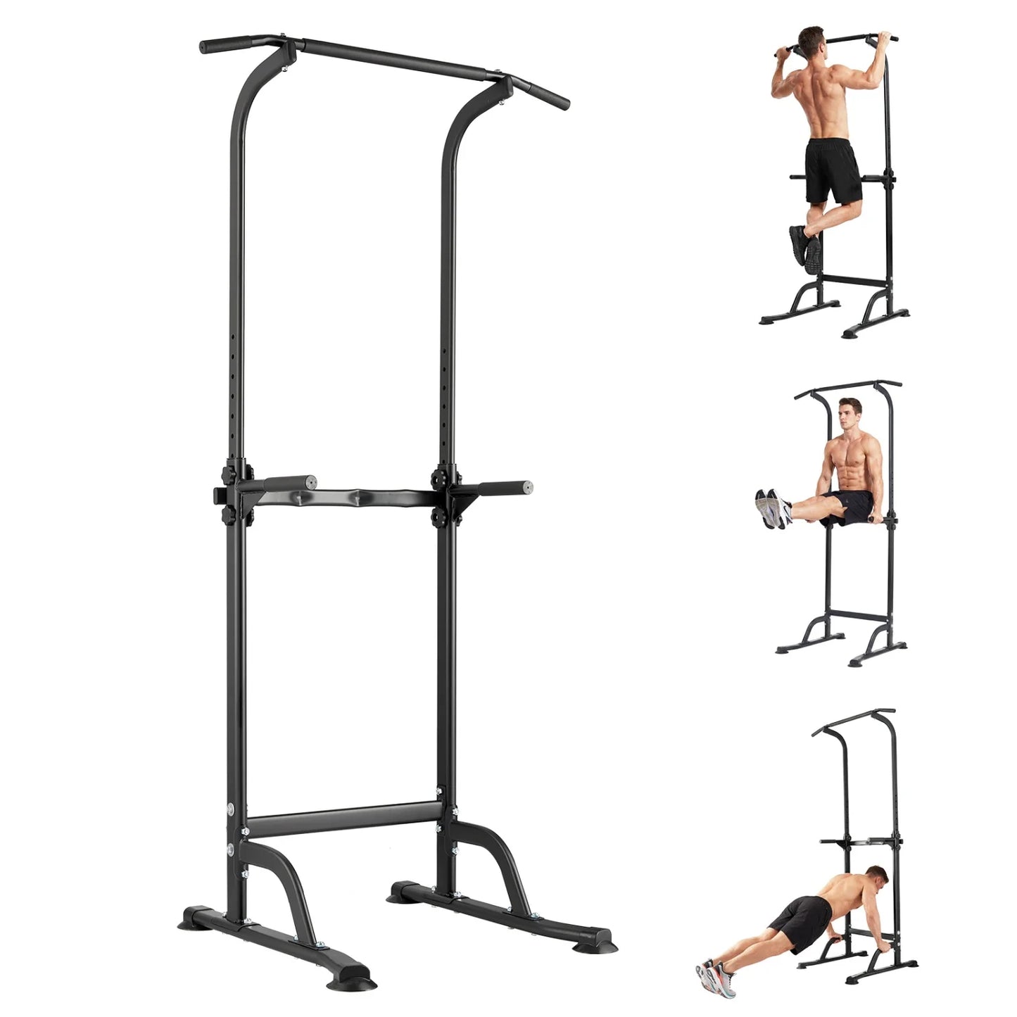 HiMISS Power Tower Pull Up Dip Station 10 Level Adjustable