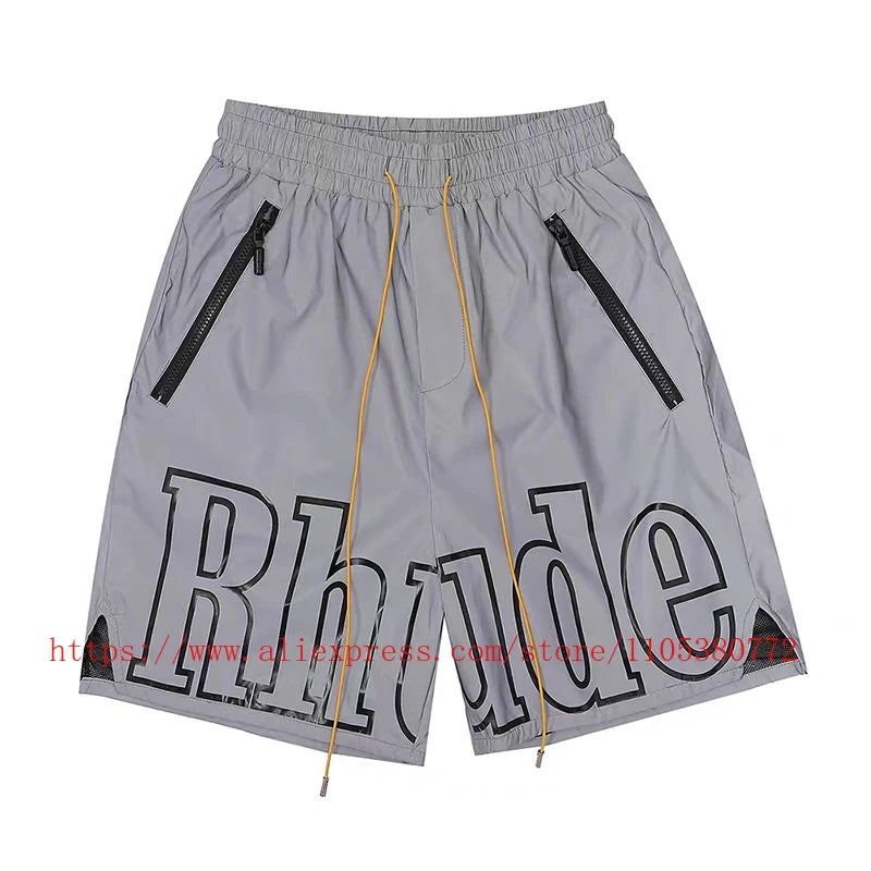 Men's Casual Shorts Elastic Waist Drawstring Zip Pocket Summer Street