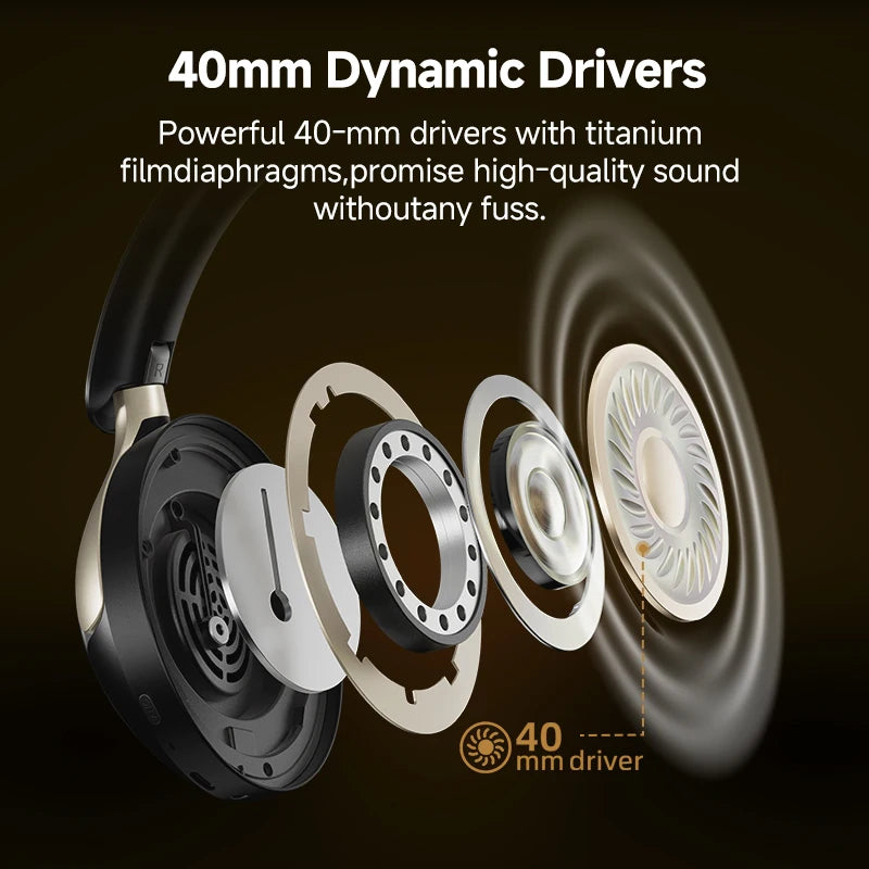 QCY H3 Pro Adaptive Noise Cancelling Wireless Over Ear Headphones