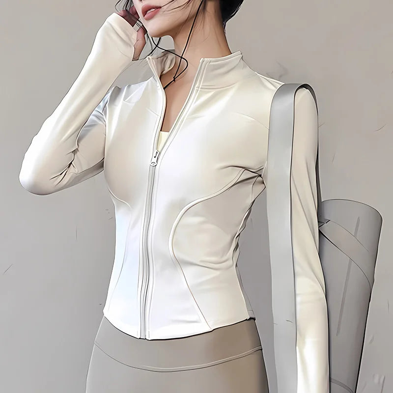 Pilates Quick Dry Athletic Jacket for Women Gym and Running