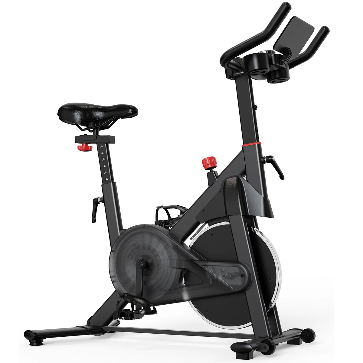 LACUFFY Magnetic Resistance Stationary Exercise Bike With Bluetooth Connectivity