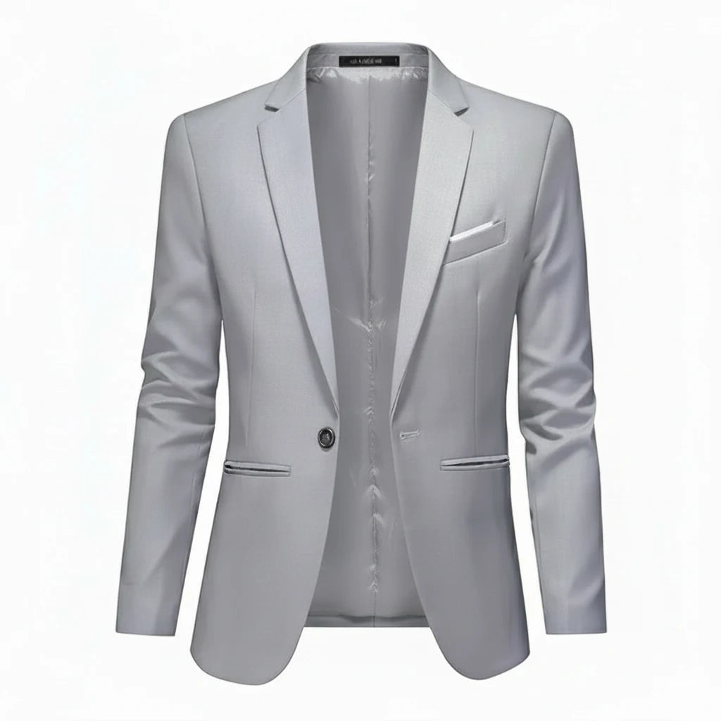 Men's Trendy Leisure Boutique Suit Jacket  Autumn Casual Business Slim Fit Non-ironing Single Button Suit Solid Formal Blouse