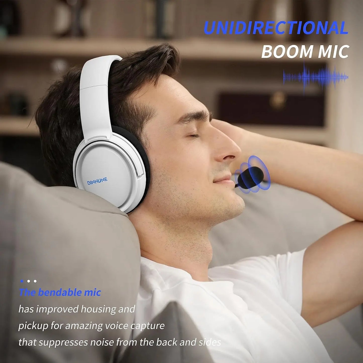 BINNUNE Gaming Headset With Mic For PS4 PS5 Xbox PC