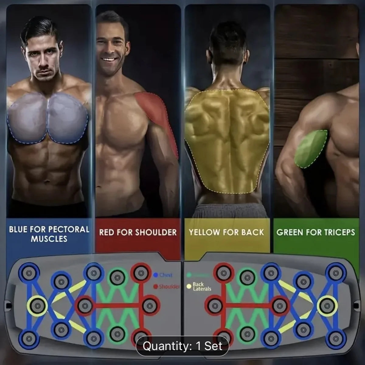 Solid Push Up Board Home Workout Equipment Multi Functional System
