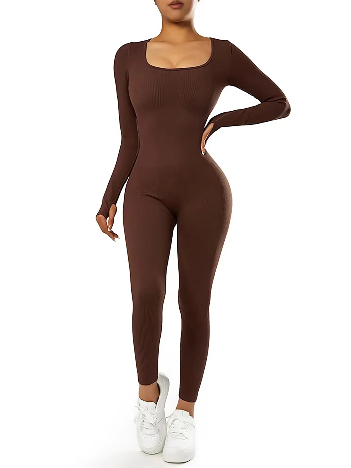 Women's One-Piece Yoga Jumpsuit Bodysuit Seamless Knit