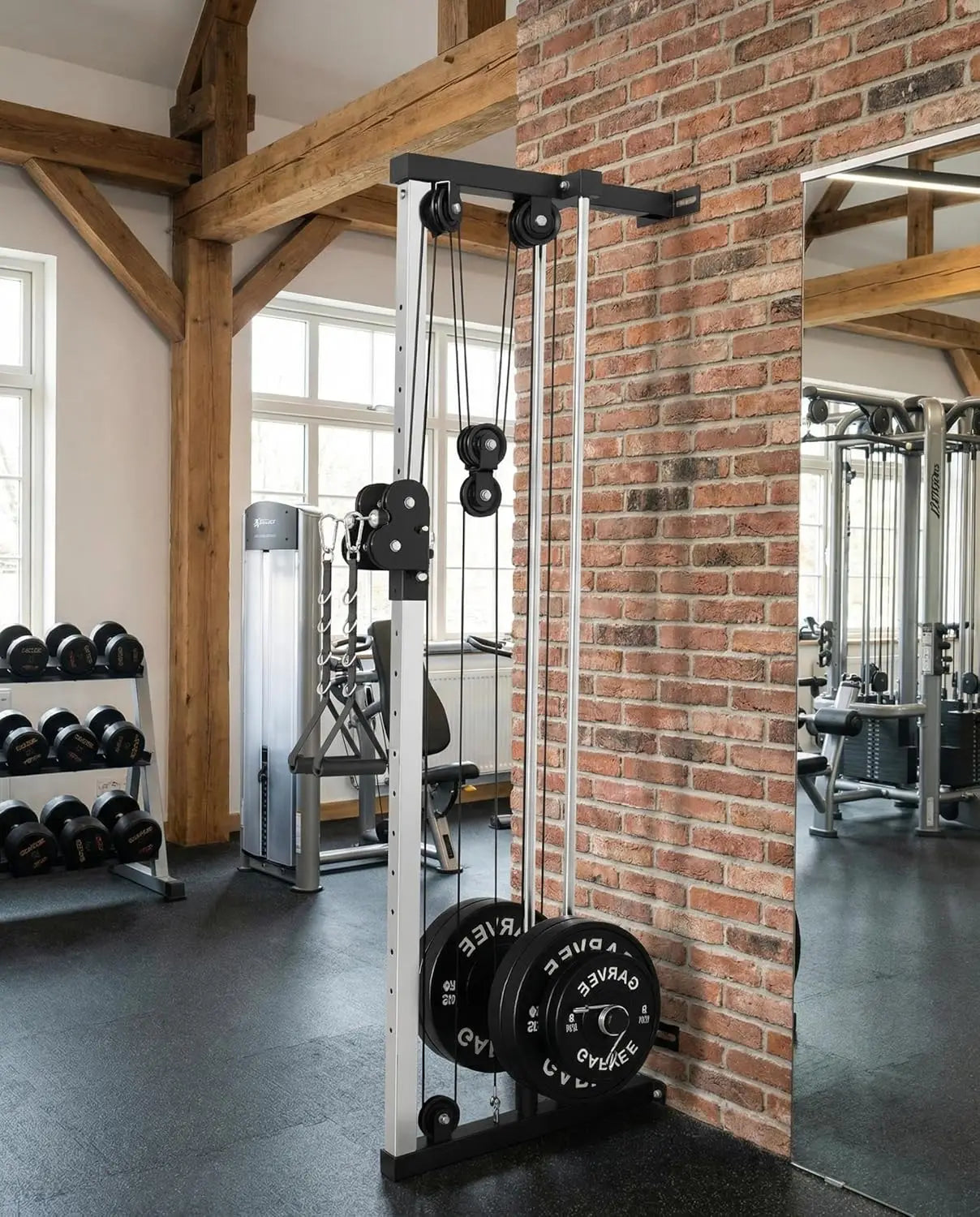 HiMISS Wall Mount Cable Station Pulley System For Home Gym