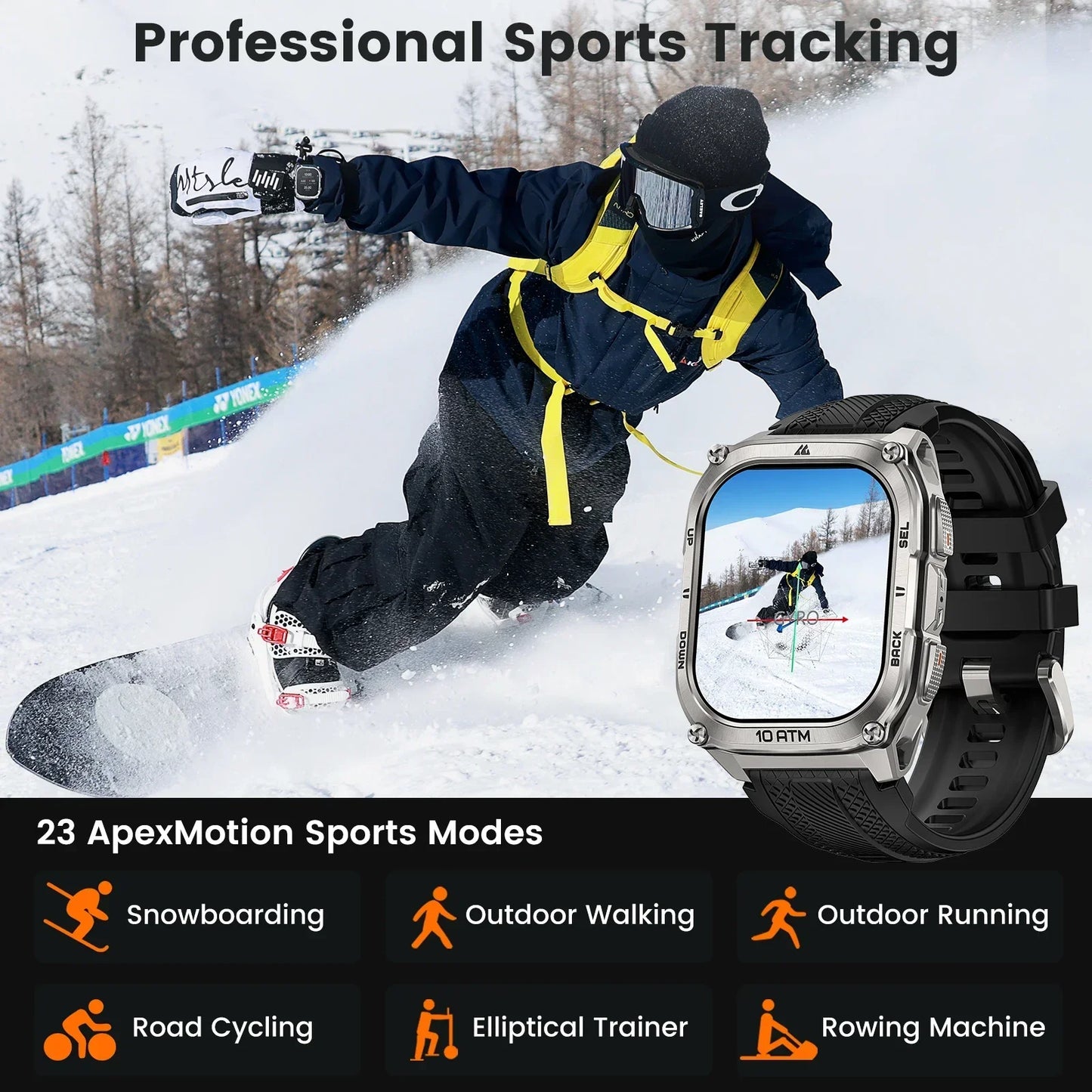 KOSPET Tank M4 Smart Watch With GPS Maps 10ATM Waterproof