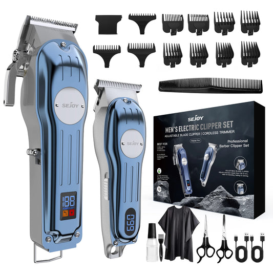 Sejoy Professional Hair Clipper Kit For Men Cordless Trimmer Set
