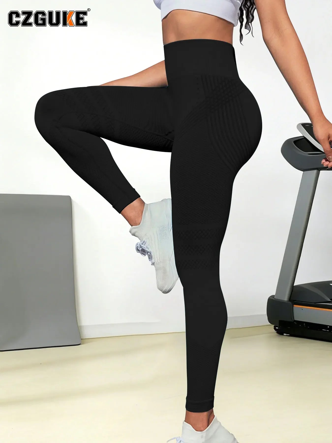 Seamless Knit High Waist Quick Dry Breathable Yoga Leggings High Elastic Training Fitness Pants All Season Women