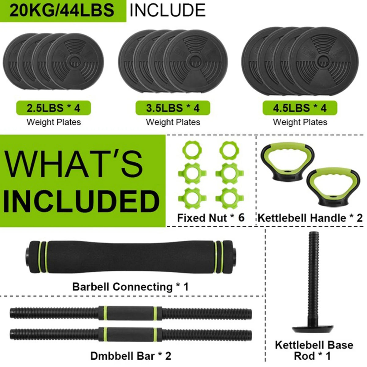 HiMISS Adjustable Dumbbell Set For Home Gym Fitness Training