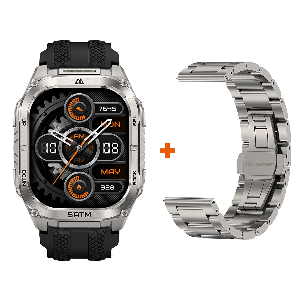Kospet Tank M4C Rugged GPS Smartwatch 5ATM Waterproof Fitness Tracker