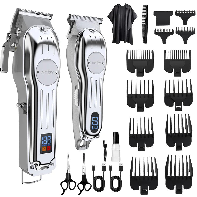 Sejoy Professional Hair Clipper Kit For Men Cordless Trimmer Set