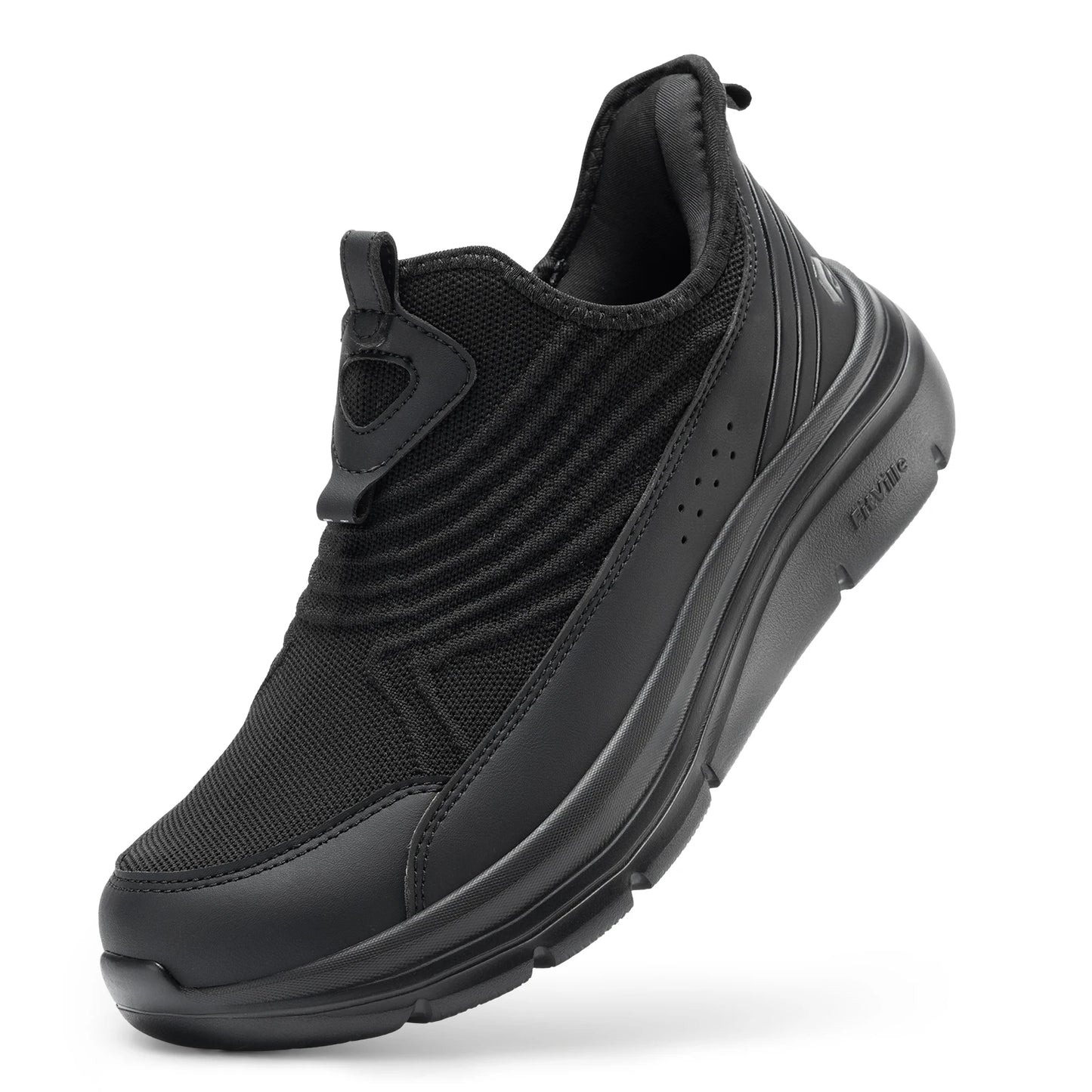 Fitville Wide Mens Slip-On Walking Shoes for Swollen Feet