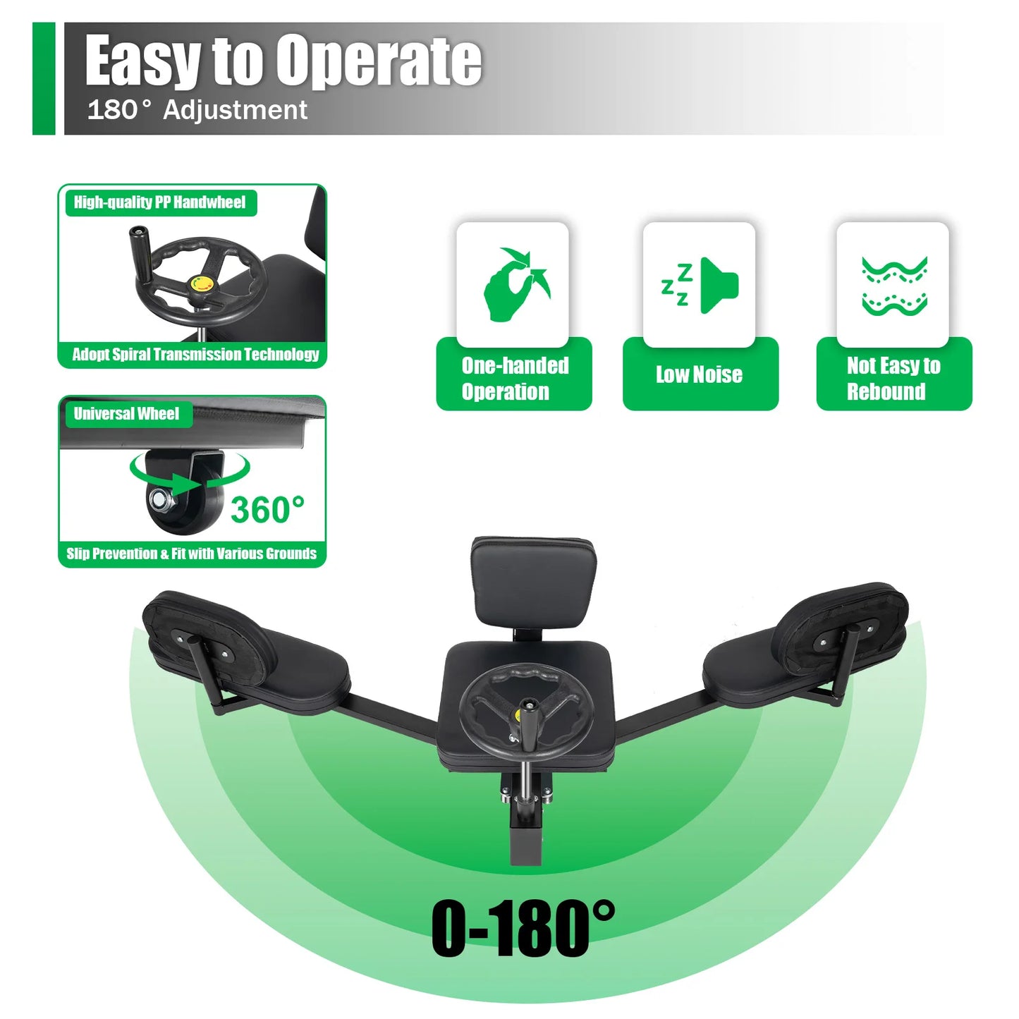 Leg Stretcher Machine 180 Degree Split Trainer With Backrest For Home Gym
