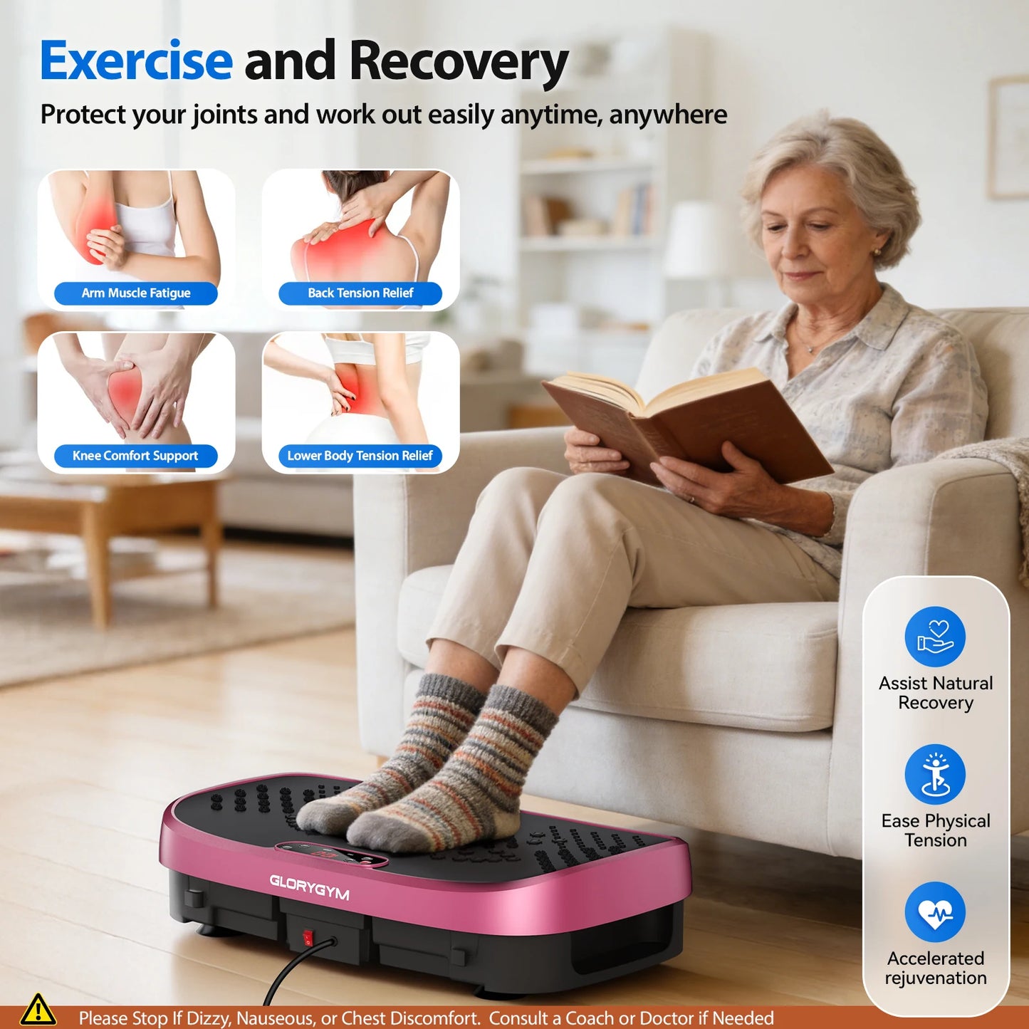 Magnetic Vibration Plate Exercise Machine For Home Gym Fat Burning