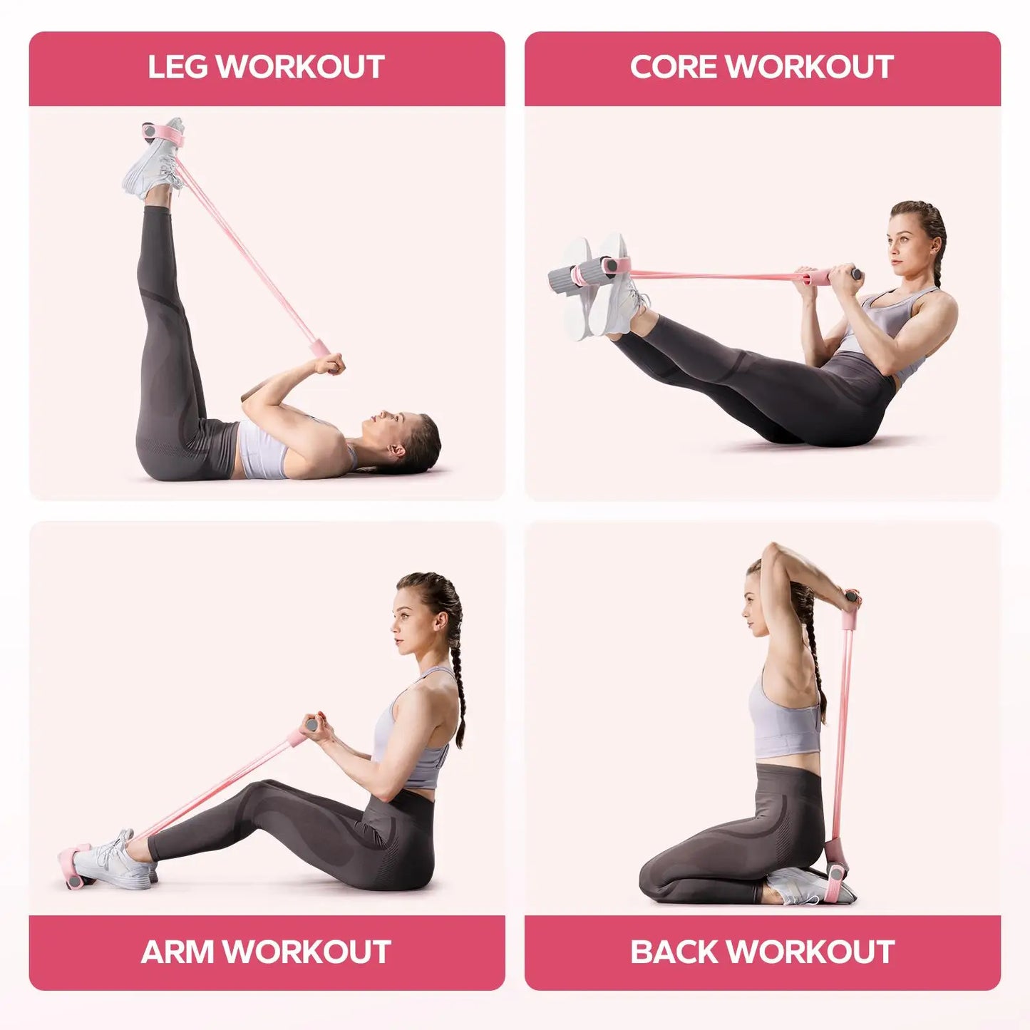 Multifunction Pedal Resistance Band For Full Body Home Gym Workouts