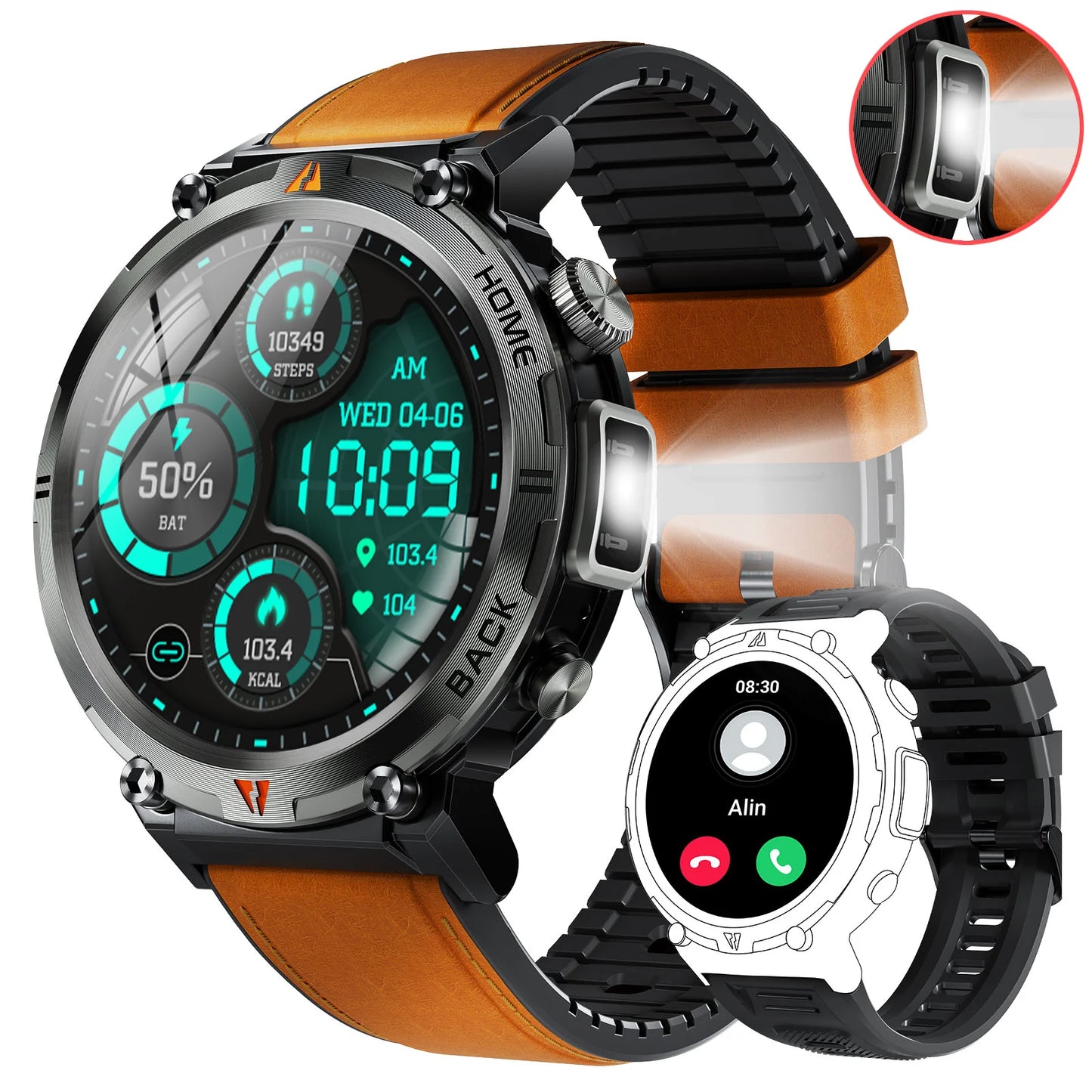 EIGIIS KE3 Smartwatch Men Bluetooth Health Monitor Full Touch Screen