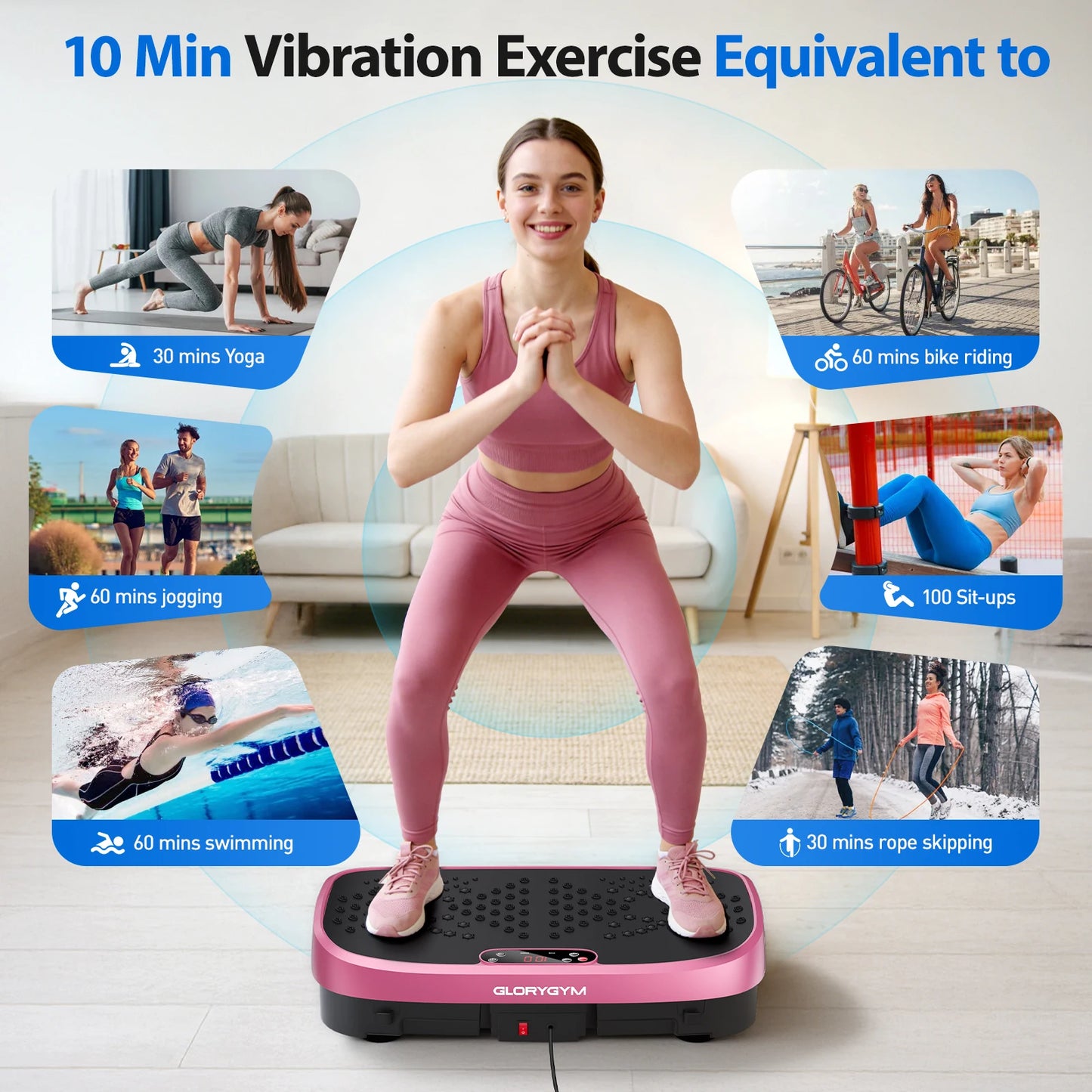 Magnetic Vibration Plate Exercise Machine For Home Gym Fat Burning