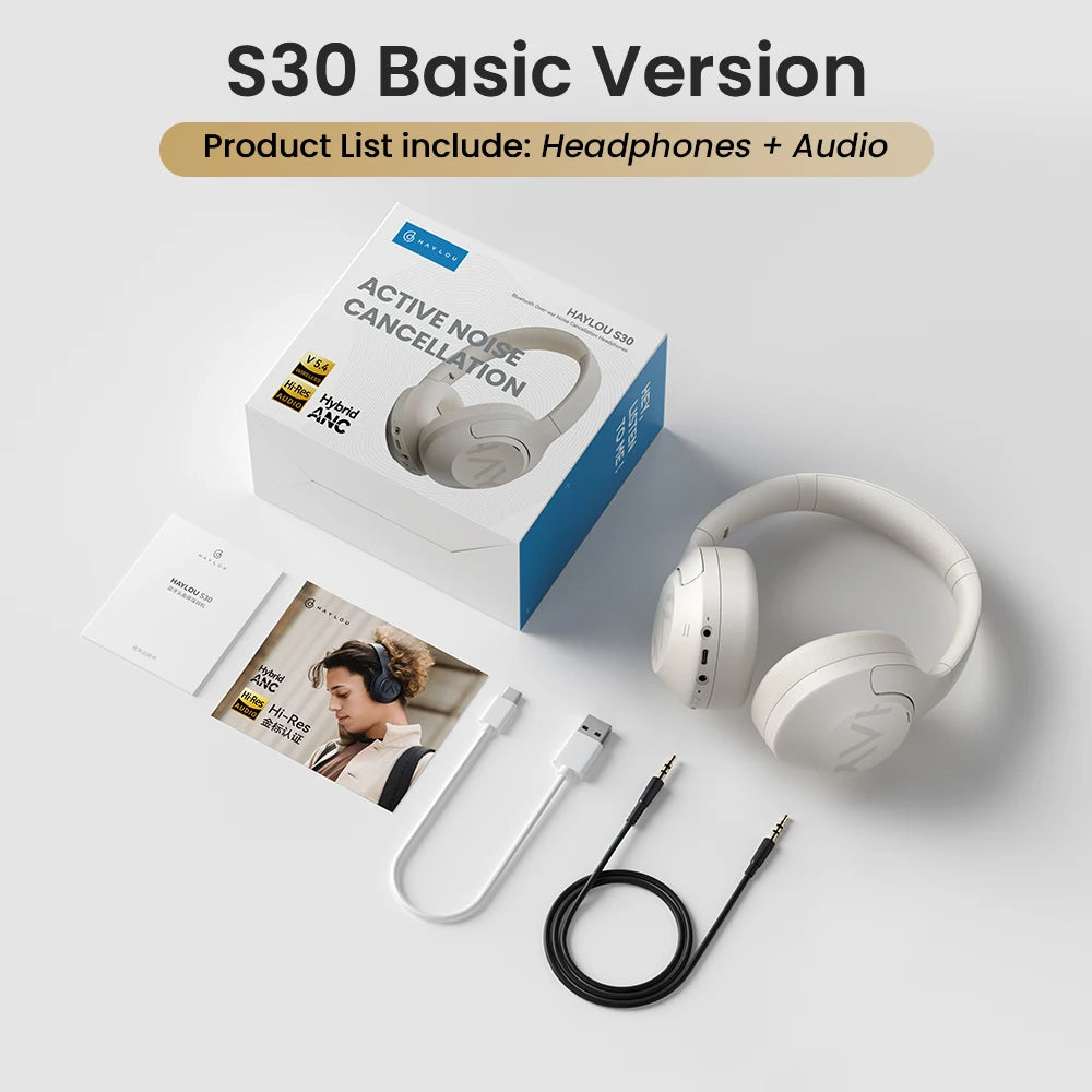 Haylou S30 ANC Wireless Headphones Bluetooth Five Point Four HiRes