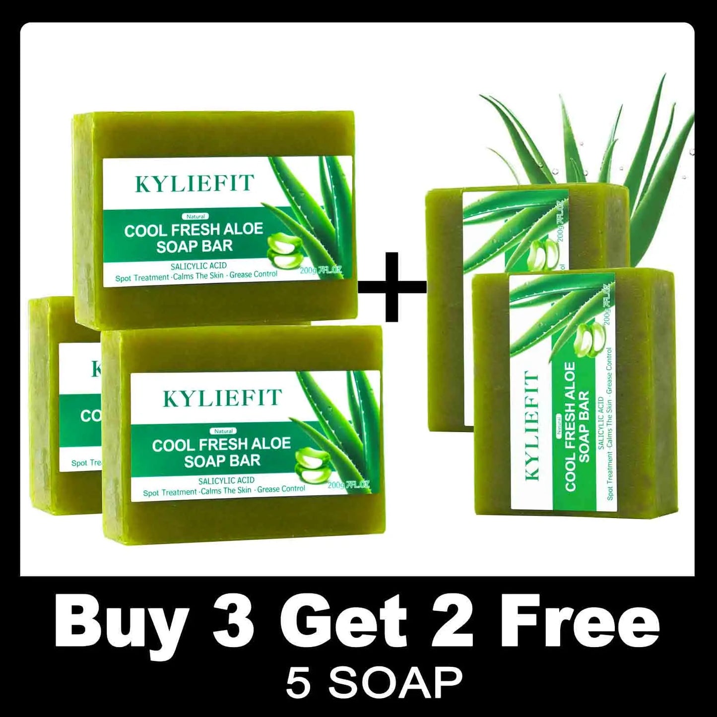 AILKE Aloe Vera Whitening Soap For Radiant Skin And Acne