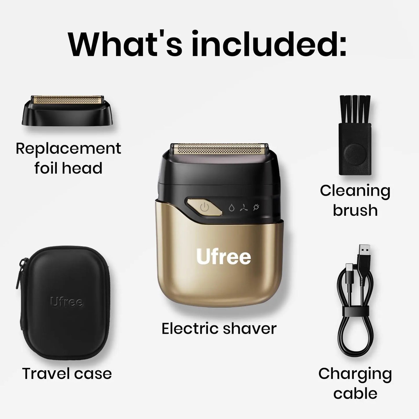 Ufree Foil Shaver For Men Electric Razor Rechargeable With 4 Floating Blades