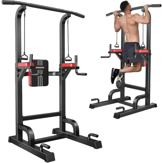 Power Tower Dip Station Pull Up Bar For Gym Fitness