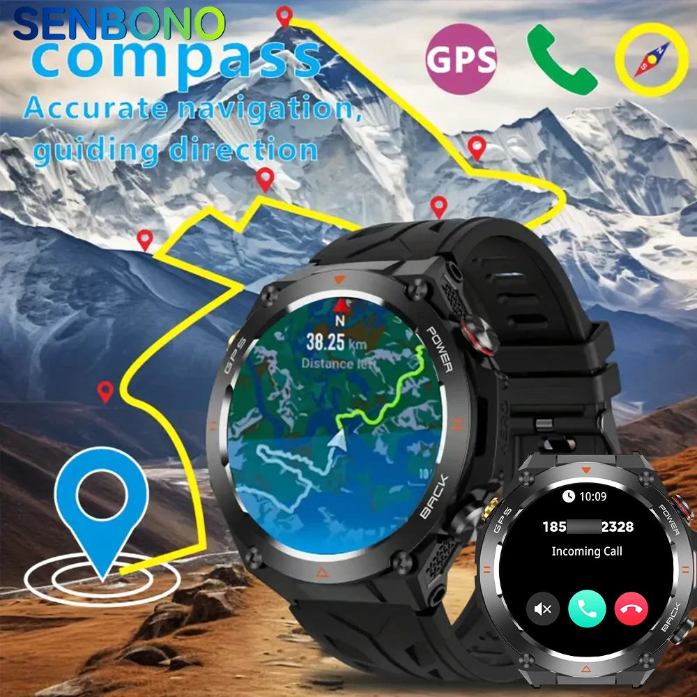 SENBONO GPS Smart Watch Builtin GPS Bluetooth Phone Calls